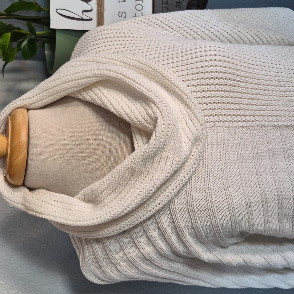 Style & Co. Knit Cowl Neck Winter White Sweater Size M - Picture 4 of 5
